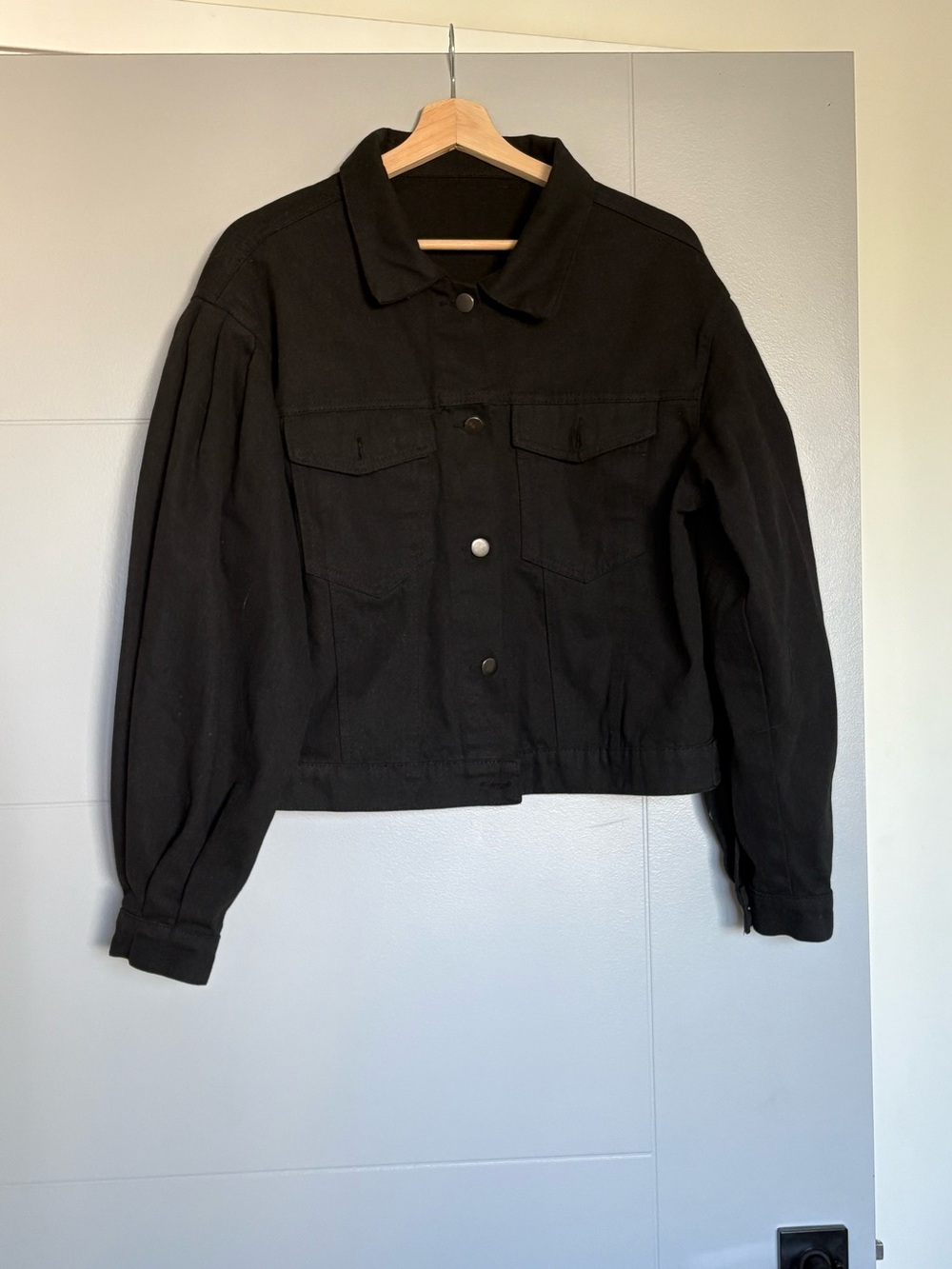 Black Boxy Denim Jacket